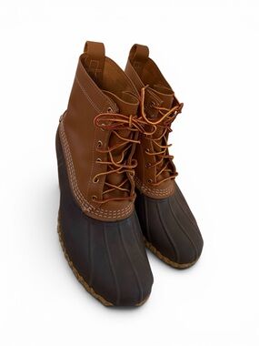 L.L. Bean Brown and Dark Brown Waterproof Duck Boots